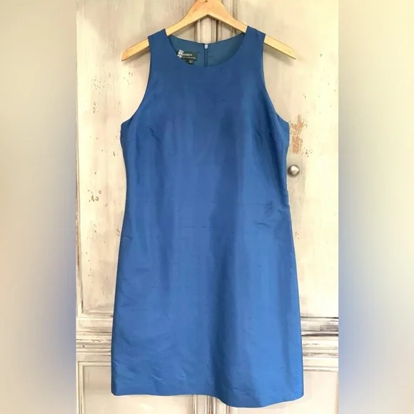 Lauren Ralph Lauren | Dresses | Lauren Ralph Lauren Teal Blue Silk Dress Sz  6 8 | Poshmark